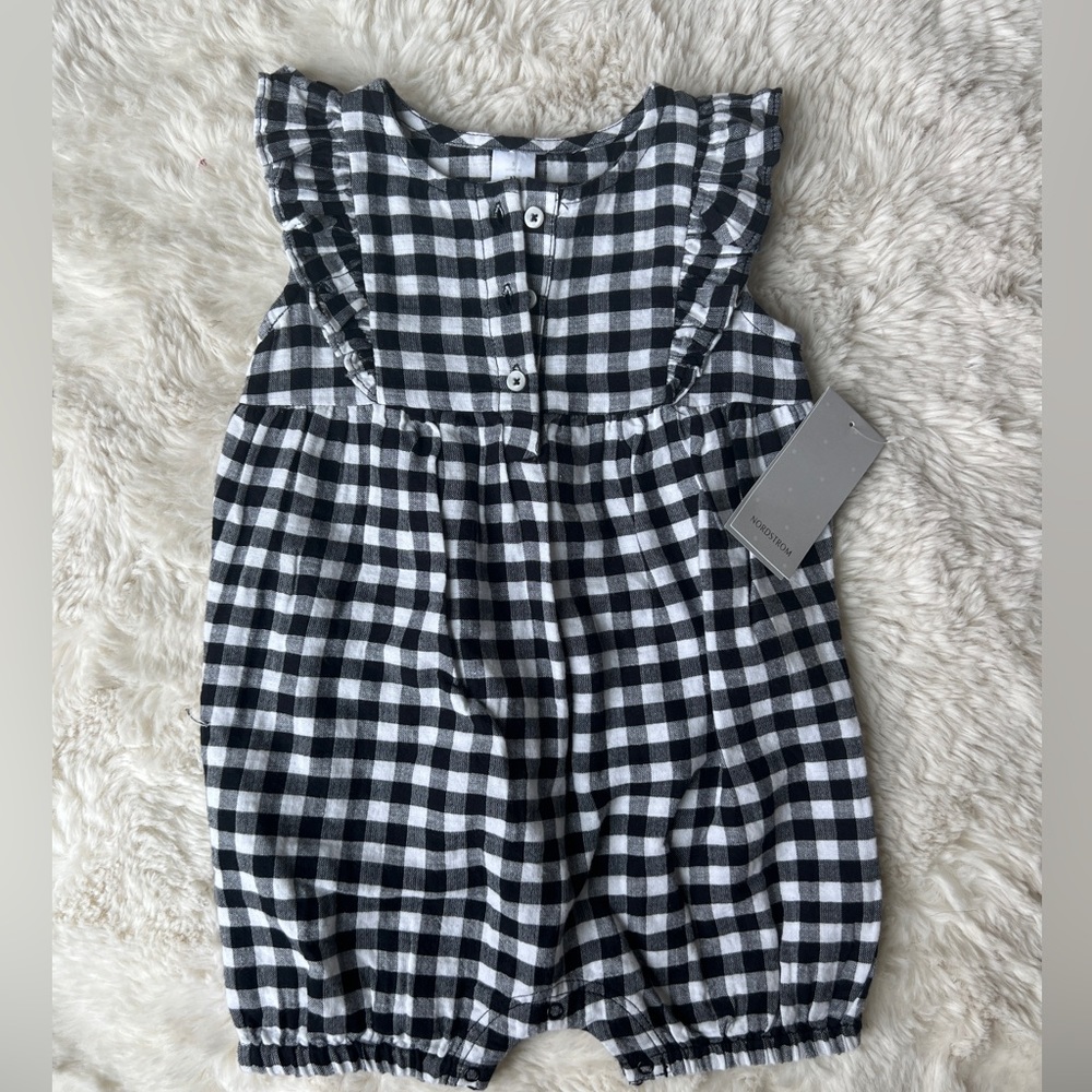 Gingham Ruffle Romper - Picture 2 of 3